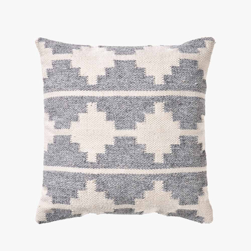 pacific lifestyle Indoor Outdoor Grey and White Moroccan Design Scatter Cushion