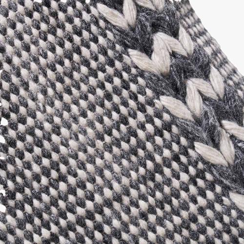 Pacific Lifestyle Indoor Outdoor Grey And White Plaited Stripe Design Scatter Cushion