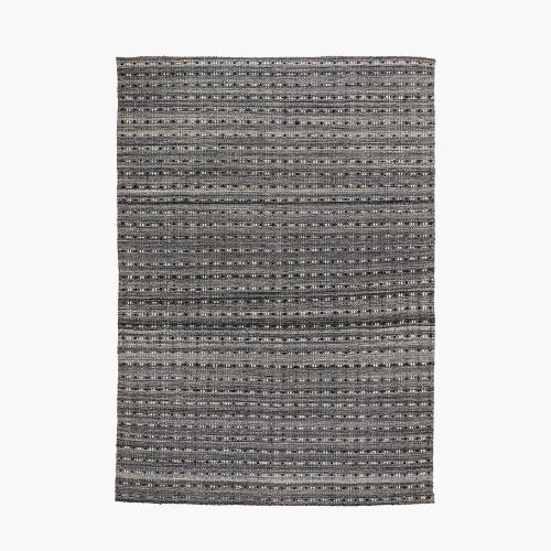 pacific lifestyle Indoor Outdoor Grey Double Stitch Design Rug