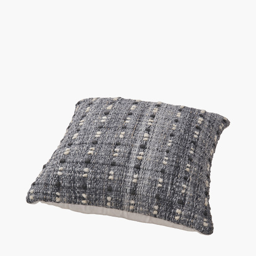 Pacific Lifestyle Indoor Outdoor Grey Double Stitch Design Scatter Cushion