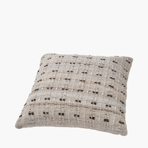 Pacific Lifestyle Indoor Outdoor Natural Double Stitch Design Scatter Cushion