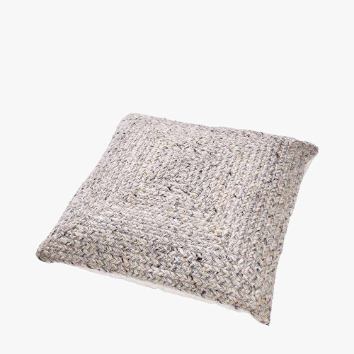 Pacific Lifestyle Indoor Outdoor Warm Grey Tweed Design Scatter Cushion