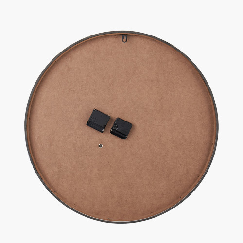 Pacific Lifestyle Ivory And Silver Wood Working Cog Wall Clock