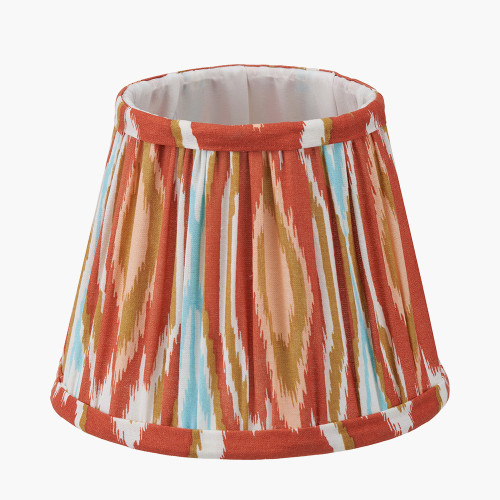 Pacific Lifestyle Izara 16cm Cinnamon Ikat Patterned Mushroom Pleat Tapered Lampshade