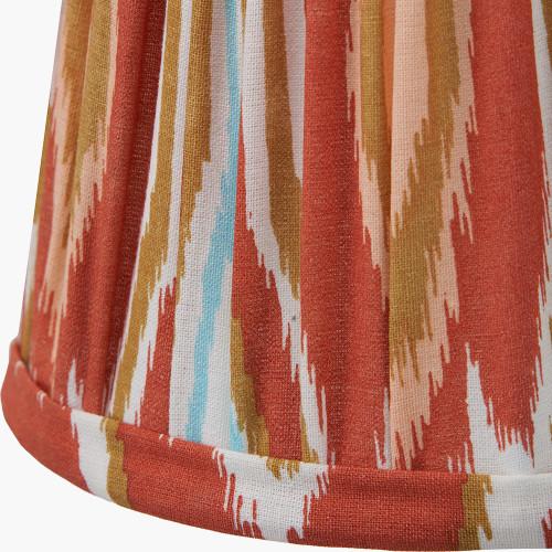 Pacific Lifestyle Izara 16cm Cinnamon Ikat Patterned Mushroom Pleat Tapered Lampshade