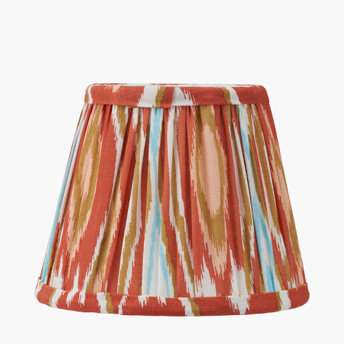 pacific lifestyle Izara 16cm Cinnamon Ikat Patterned Mushroom Pleat Tapered Lampshade