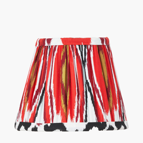 pacific lifestyle Izara 16cm Red Ikat Patterned Mushroom Pleat Tapered Lampshade