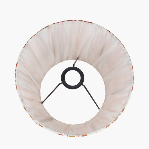 Pacific Lifestyle Izara 30cm Cinnamon Ikat Patterned Mushroom Pleat Tapered Lampshade
