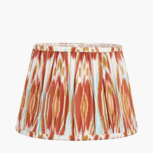 pacific lifestyle Izara 30cm Cinnamon Ikat Patterned Mushroom Pleat Tapered Lampshade
