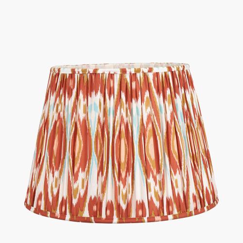 Pacific Lifestyle Izara 35cm Cinnamon Ikat Patterned Mushroom Pleat Tapered Lampshade