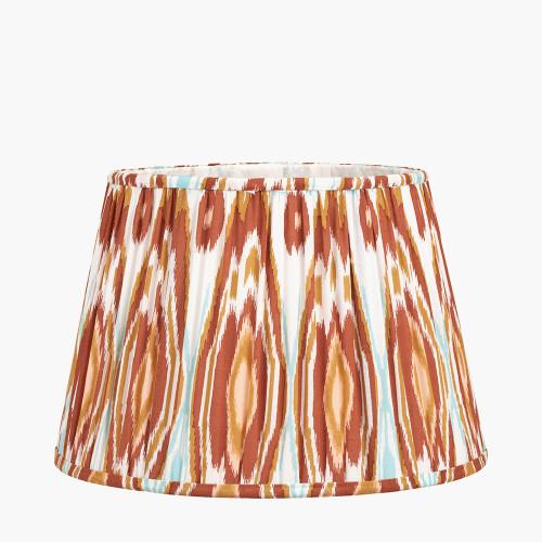 pacific lifestyle Izara 35cm Cinnamon Ikat Patterned Mushroom Pleat Tapered Lampshade