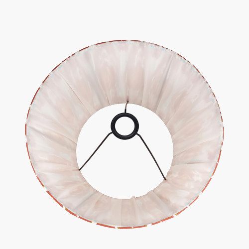 Pacific Lifestyle Izara 40cm Cinnamon Ikat Patterned Mushroom Pleat Tapered Lampshade