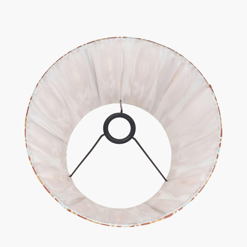 Pacific Lifestyle Izara 45cm Cinnamon Ikat Patterned Mushroom Pleat Tapered Lampshade