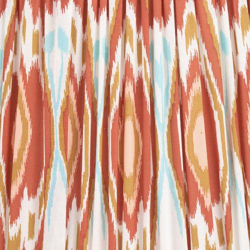 Pacific Lifestyle Izara 45cm Cinnamon Ikat Patterned Mushroom Pleat Tapered Lampshade