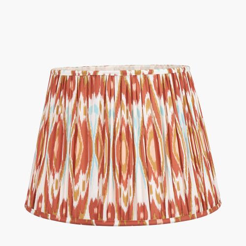 pacific lifestyle Izara 45cm Cinnamon Ikat Patterned Mushroom Pleat Tapered Lampshade