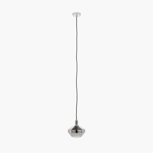 Pacific Lifestyle Jaxon Shiny Smoked Glass Domed Pendant