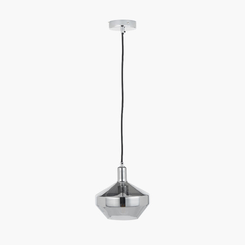 pacific lifestyle Jaxon Shiny Smoked Glass Domed Pendant