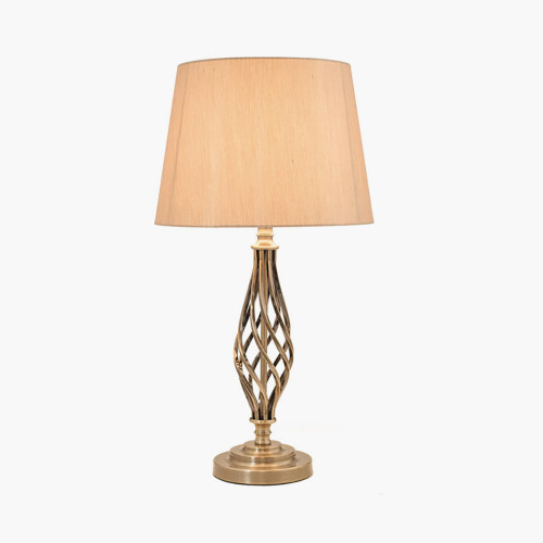 Pacific Lifestyle Jenna Silver Metal Twist Detail Table Lamp