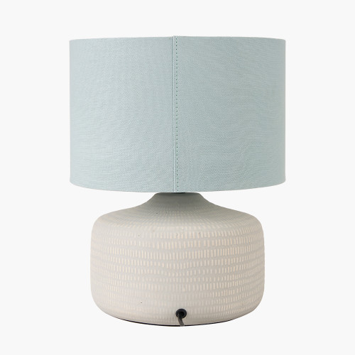 Pacific Lifestyle Kai Duck Egg Textured Ceramic Table Lamp