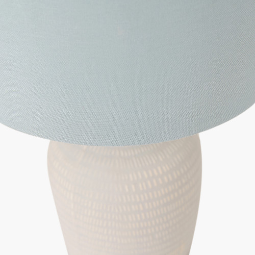 Pacific Lifestyle Kai Duck Egg Textured Tall Ceramic Table Lamp