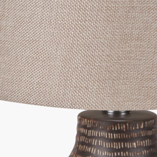 Pacific Lifestyle Kai Earth Coloured Textured Tall Ceramic Table Lamp