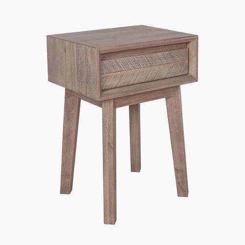 Pacific Lifestyle Kalmar Sand Wash Acacia Wood 1 Drawer Unit