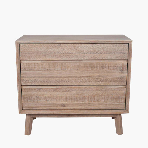 pacific lifestyle Kalmar Sand Wash Acacia Wood 3 Drawer Unit