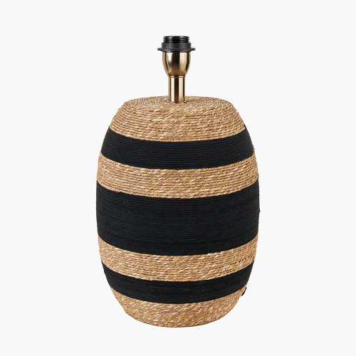Pacific Lifestyle Kalutara Black And Natural Sea Grass Tall Table Lamp Base