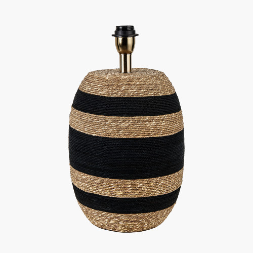 pacific lifestyle Kalutara Black and Natural Sea Grass Tall Table Lamp Base