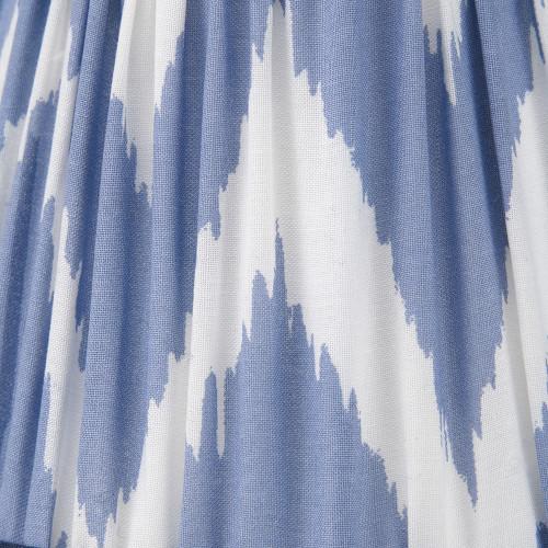 Pacific Lifestyle Kamilah 16cm Blue Chevron Patterned Mushroom Pleat Tapered Lamp Shade