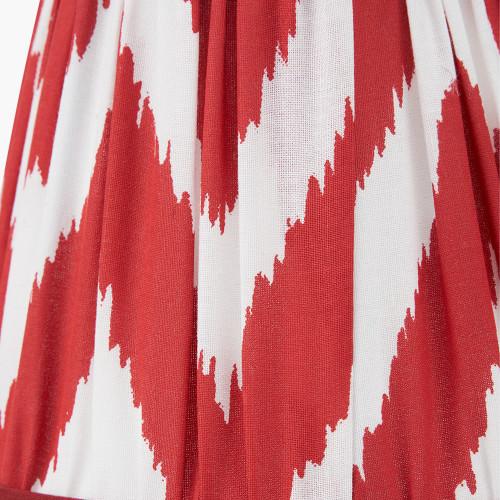 Pacific Lifestyle Kamilah 16cm Red Chevron Patterned Mushroom Pleat Tapered Lamp Shade