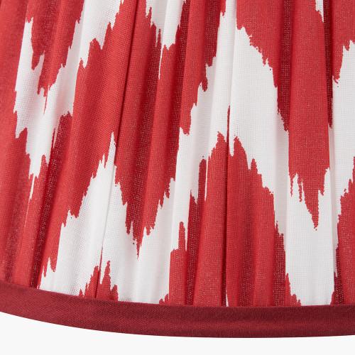 Pacific Lifestyle Kamilah 25cm Red Chevron Patterned Mushroom Pleat Tapered Lamp Shade