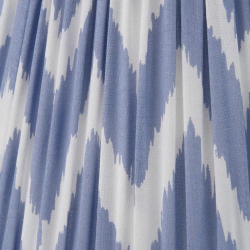 Pacific Lifestyle Kamilah 30cm Blue Chevron Patterned Mushroom Pleat Tapered Lamp Shade