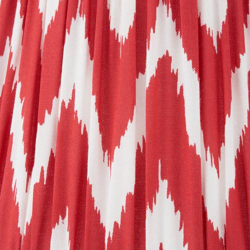 Pacific Lifestyle Kamilah 30cm Red Chevron Patterned Mushroom Pleat Tapered Lamp Shade