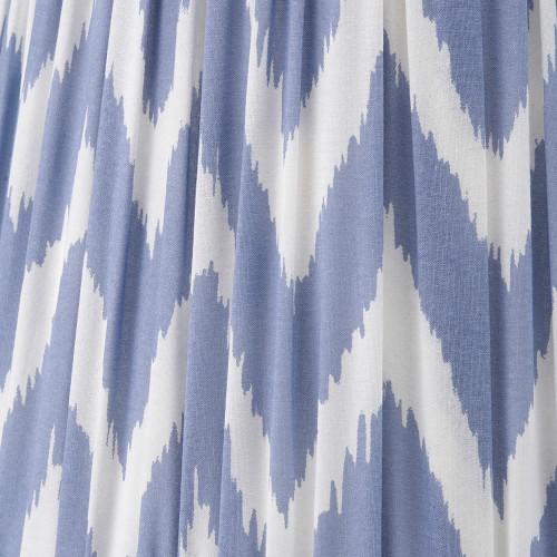 Pacific Lifestyle Kamilah 40cm Blue Chevron Patterned Mushroom Pleat Tapered Lamp Shade