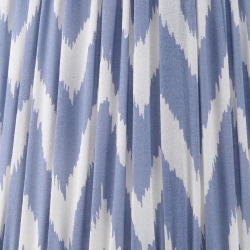 Pacific Lifestyle Kamilah 45cm Blue Chevron Patterned Mushroom Pleat Tapered Lamp Shade