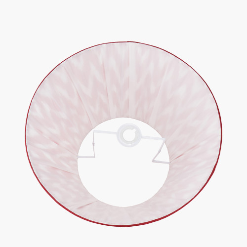 Pacific Lifestyle Kamilah 45cm Red Chevron Patterned Mushroom Pleat Tapered Lamp Shade