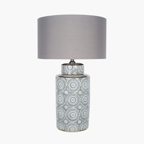 Pacific Lifestyle Kari Circle Pattern Ceramic Table Lamp Base