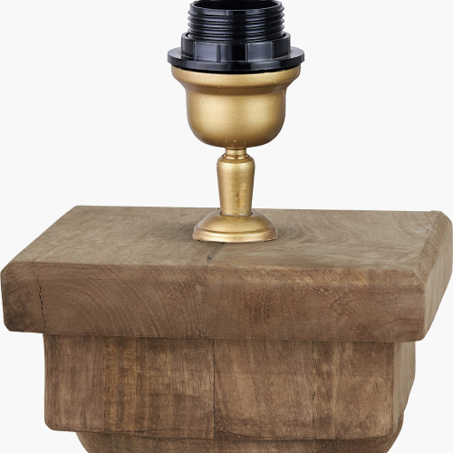 Pacific Lifestyle Kavya Antique Brown Turned Wood Table Lamp Base With Izara 45cm Lilac Ikat Patterned Mushroom Pleat Tapered Lampshade
