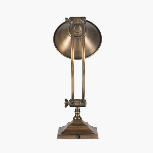 Pacific Lifestyle Kensington Antique Brass Metal Arched Arm Task Table Lamp