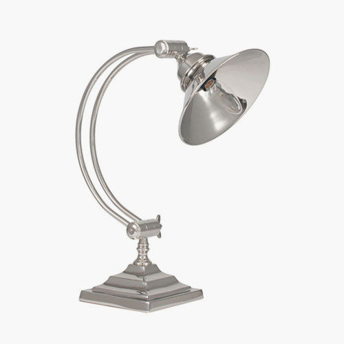 pacific lifestyle Kensington Nickel Metal Arched Arm Task Table Lamp