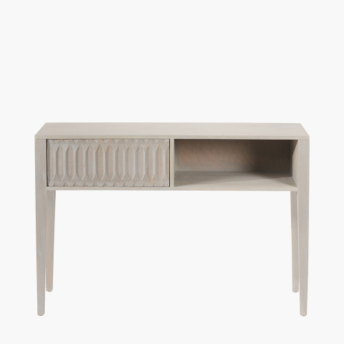 pacific lifestyle Khao Light Grey Mango Wood 1 Drawer Console Table pacific lifestyle Khao Light Grey Mango Wood 1 Drawer Console Table