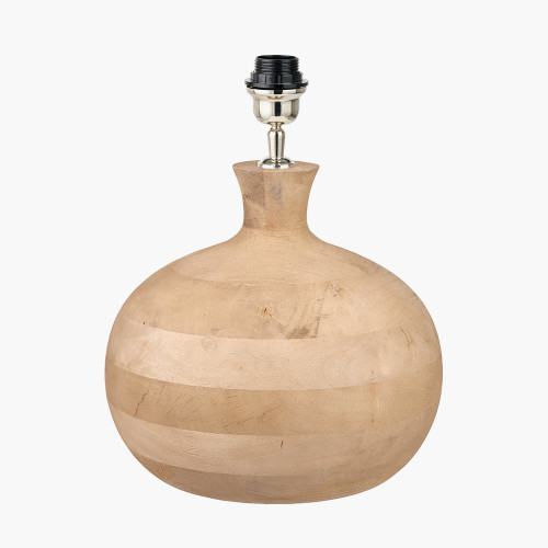 Pacific Lifestyle Kiah Natural Mango Wood Round Table Lamp Base