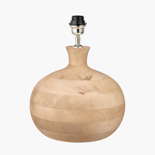 pacific lifestyle Kiah Natural Mango Wood Round Table Lamp Base