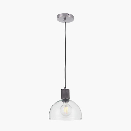 Pacific Lifestyle Kingston Clear Glass With Antique Bronze Fitting Elec Pendant