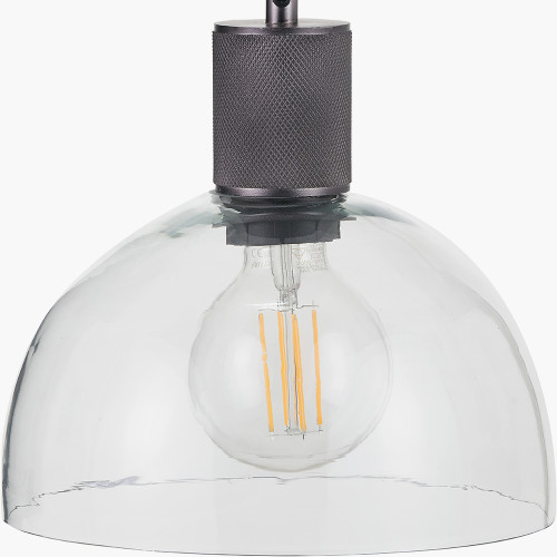 Pacific Lifestyle Kingston Clear Glass With Antique Bronze Fitting Elec Pendant