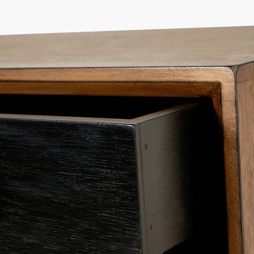 Pacific Lifestyle Klee Black Pine Wood 3 Drawer Unit