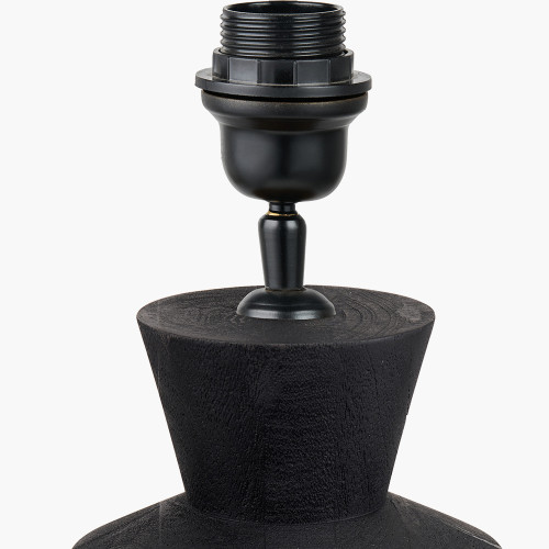 Pacific Lifestyle Koa Black Mango Wood Contemporary Table Lamp Base