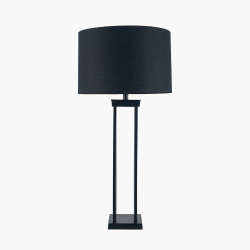 Pacific Lifestyle Langston Matt Black Metal Column Table Lamp Base