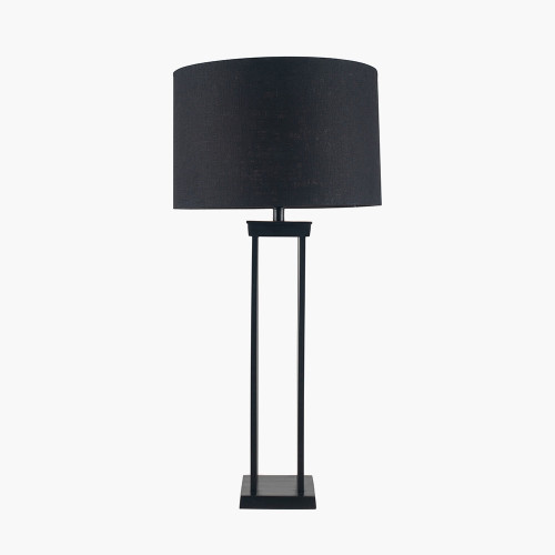 Pacific Lifestyle Langston Matt Black Metal Column Table Lamp Base